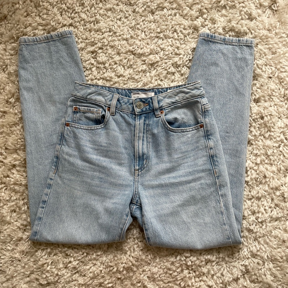 Garage Mom Light Blue High Waisted Jeans